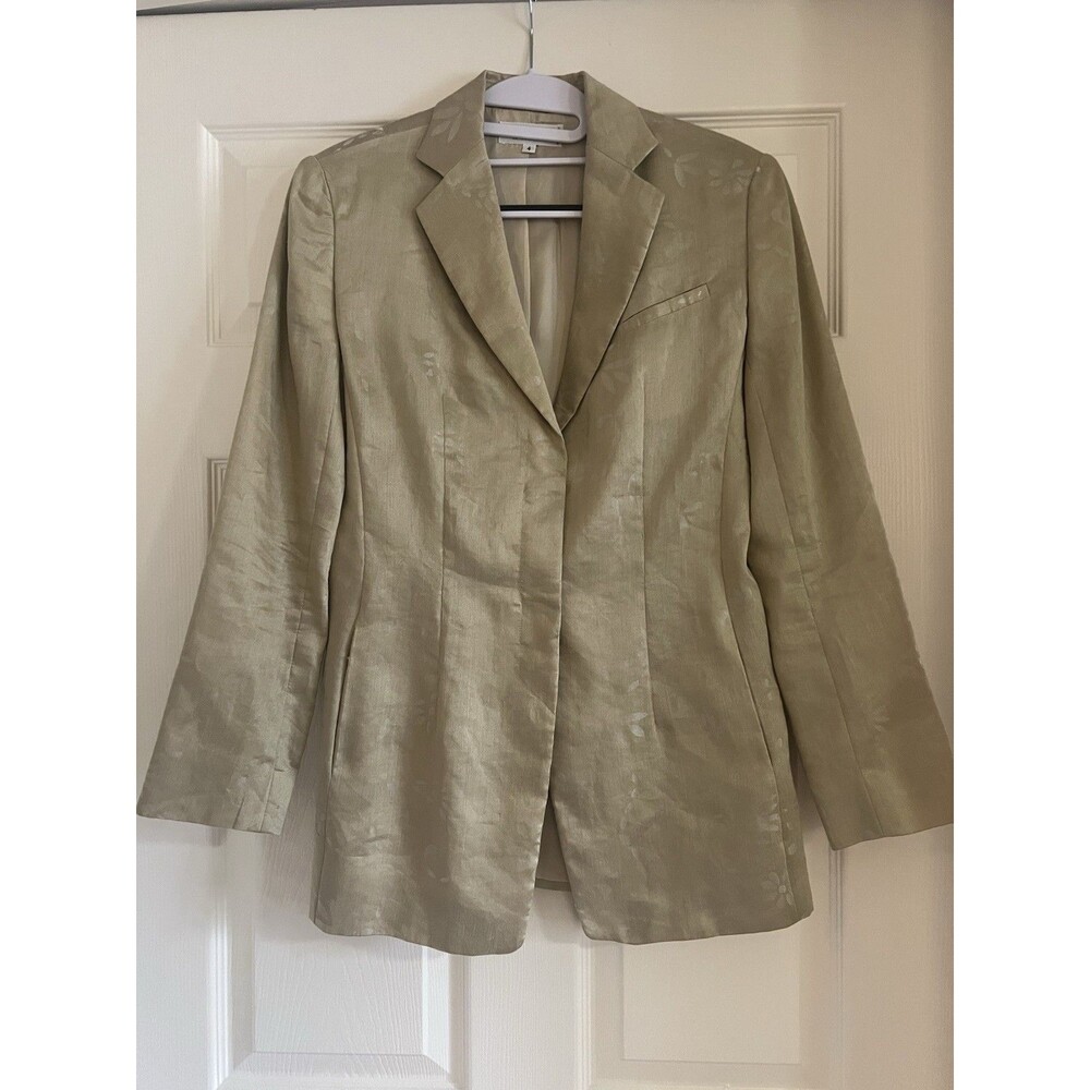 VTG Giorgio Armani Ultra Light LINEN Blazer Sz. 4 Old Money Boss Babe Jacket